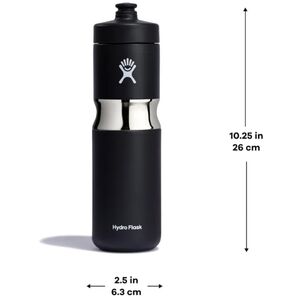 Hydro Flask 20oz Wide Insulated Sport Bottle Black Water Bottle Stainless Steel